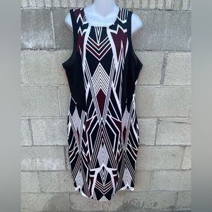 Mosaico dress red black and white stripe not new but good co diction XXL size